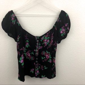 Free People Floral Close To You Blouse